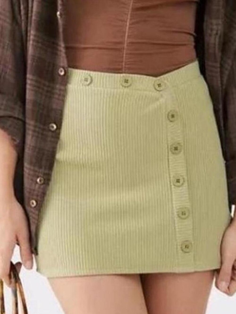 Urban Outfitters Claira Side-Button Mini Skirt brand new size medium